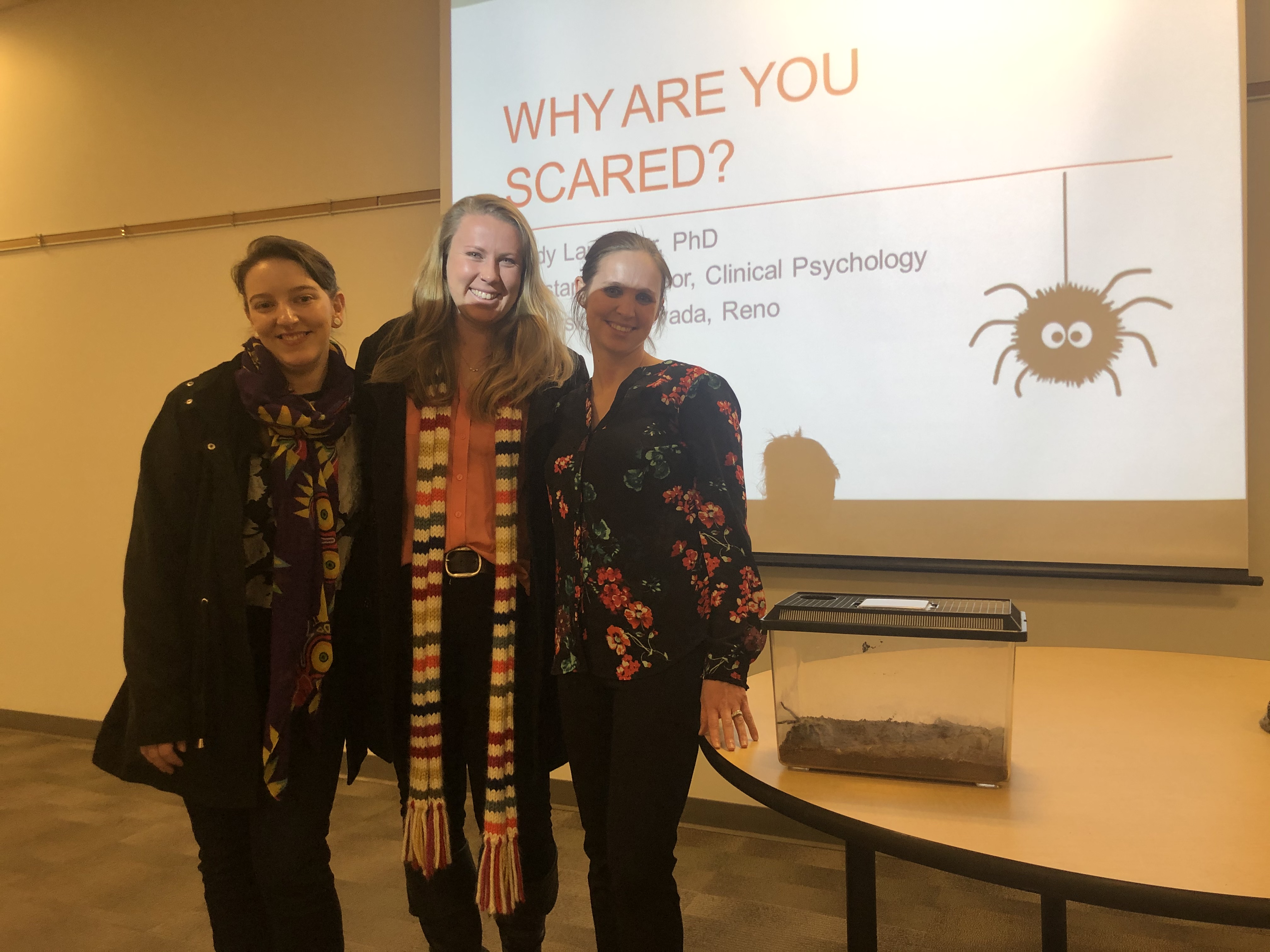 Dr. Lancaster and students at Discovery Museum fear presentation